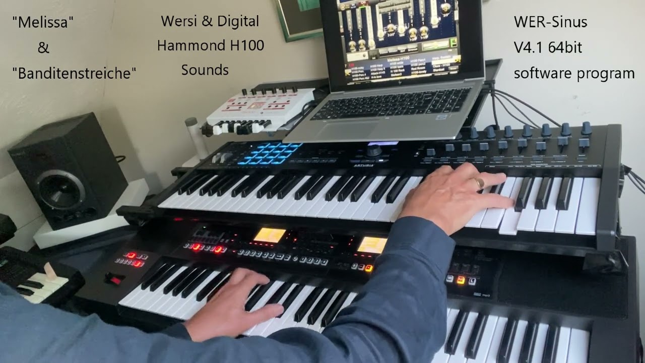 Digital Hammond H100 - WER-Sinus V4.1 demo - Klaus Wunderlich tribute - Bill Tustain
