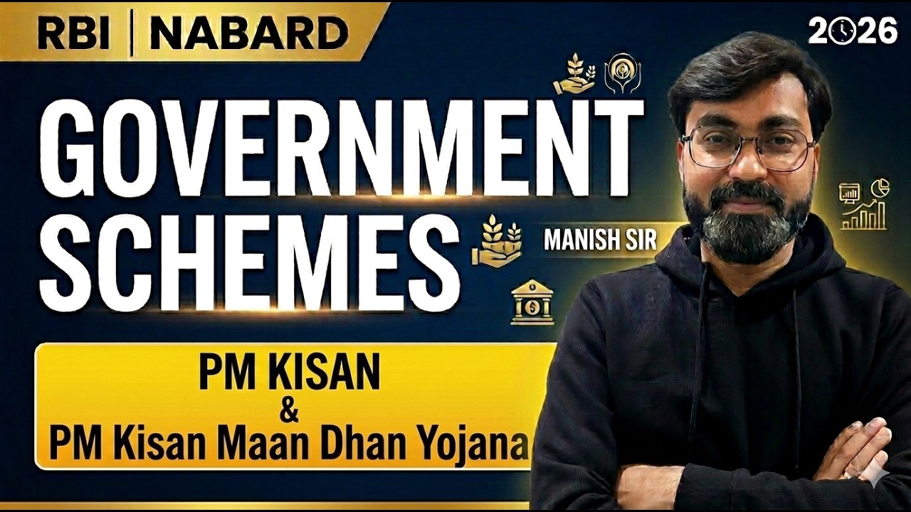 Govt Schemes for RBI Grade B and NABARD 2026 | RBI Grade B Government Schemes by Manish Sir