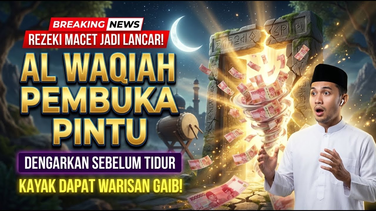 TENANGKAN PIKIRAN! Murottal Pengantar Tidur Al Waqiah Penarik Rezeki Puasa