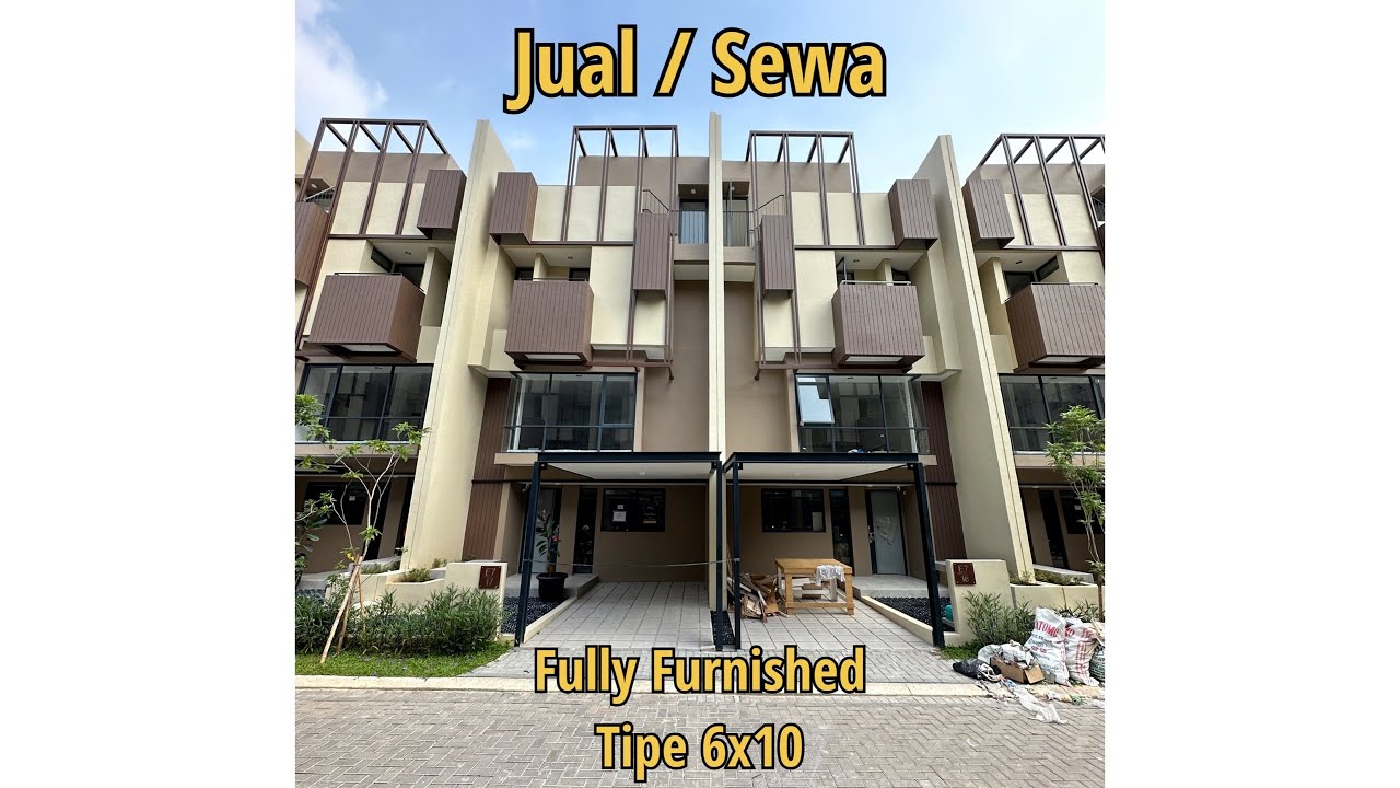 Rumah siap huni Impresahaus R (Secondary) di cluster Tabebuya BSD tipe 6x10 Fully Furnished