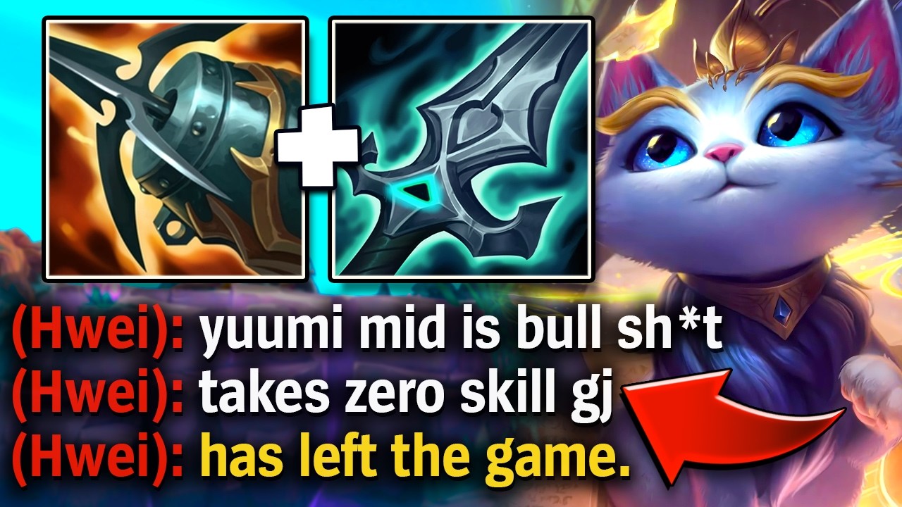 I beat this Hwei so bad with Yuumi mid he rage quits and uninstalls...