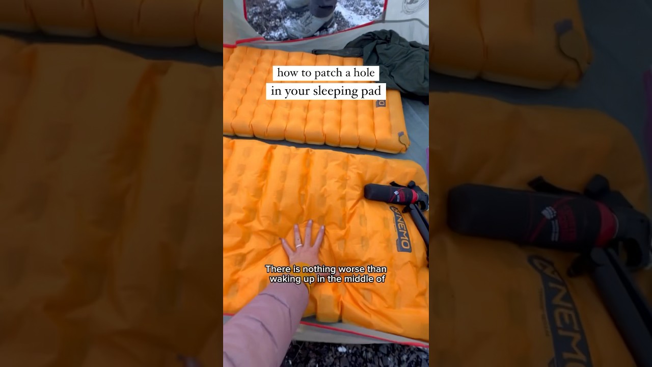 Knowing how to patch a sleeping pad will save so much $$$ #camping #backpacking #campinggear #hiking
