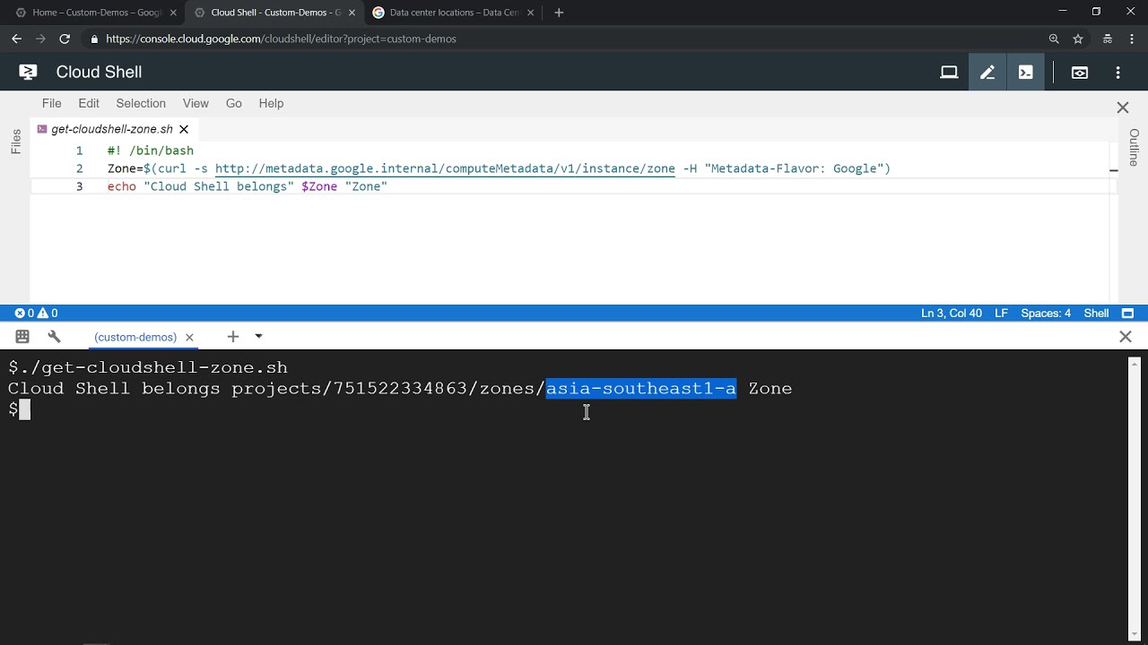 In which zone GCP's Cloud Shell is provisioned?