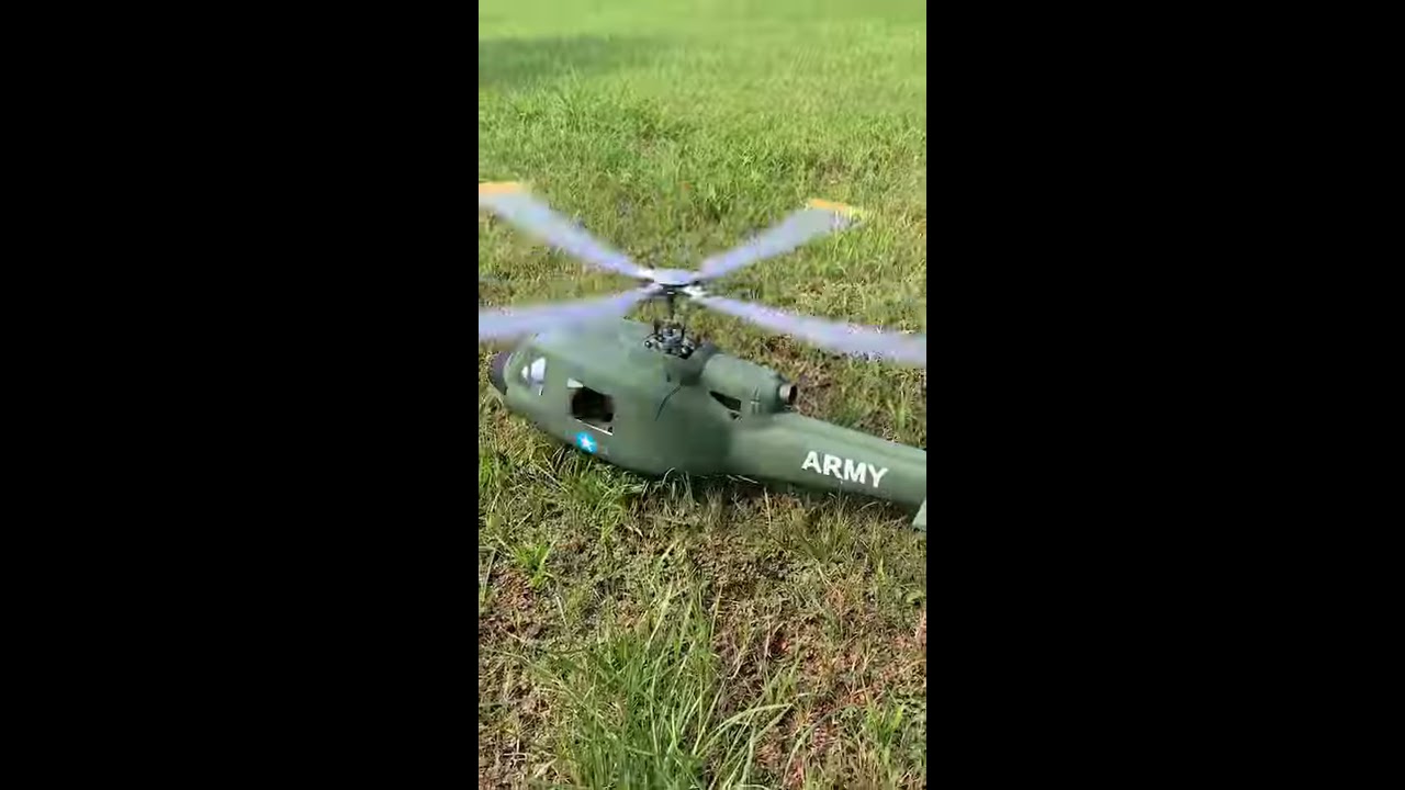 FlyWing H1+GPS UH-1B 4-blade test (ROBAN 450size fuselage)www.bbdragon.com.tw
