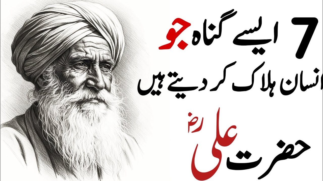 7-seven aise Gunah Jo insan ko Halak kar dete Hain ||Hazrat Ali