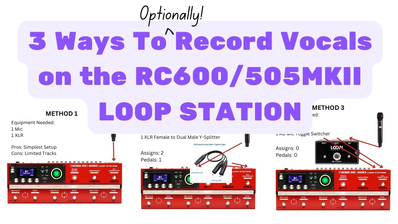 3 Ways To Record Vocals On The RC600/RC505MK2 #loopstation #bossrc600 #bossrc505