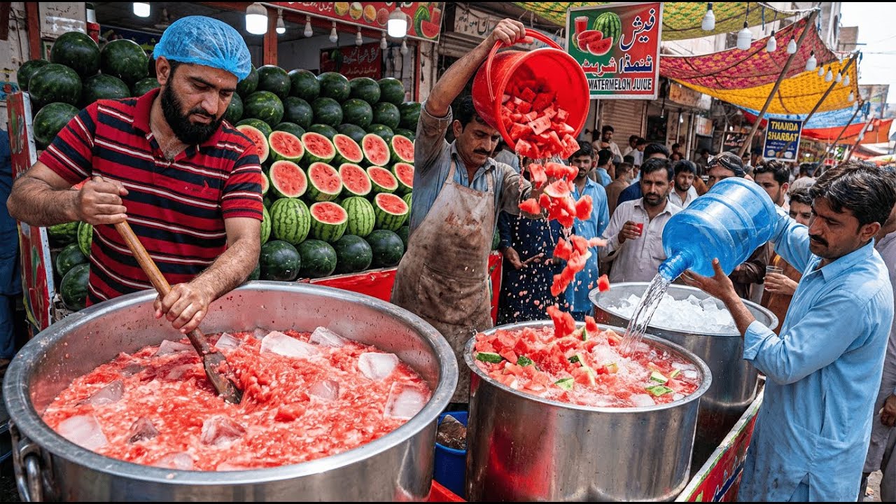 Mouthwatering Watermelon Juice | MOST REFRESHING SUMMER DRINK | Amazing Watermelon Cutting Skills