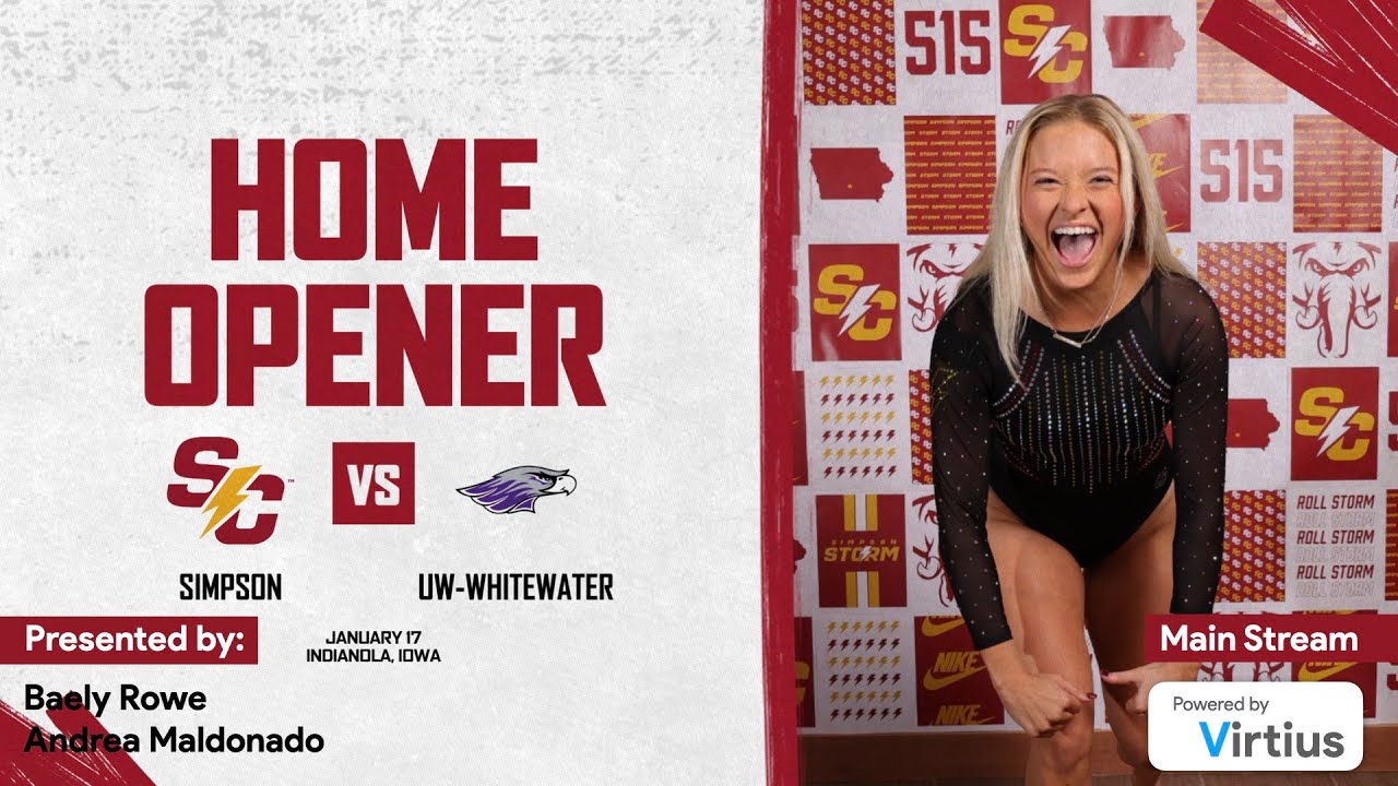 Virtius Official Stream - Simpson vs UW-Whitewater - Women's NCAA Gymnastics