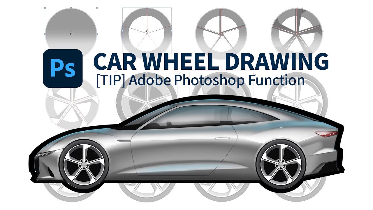 [Tip] Car wheel drawing (Adobe Photoshop function) 자동차 휠 + 사이드 그리기