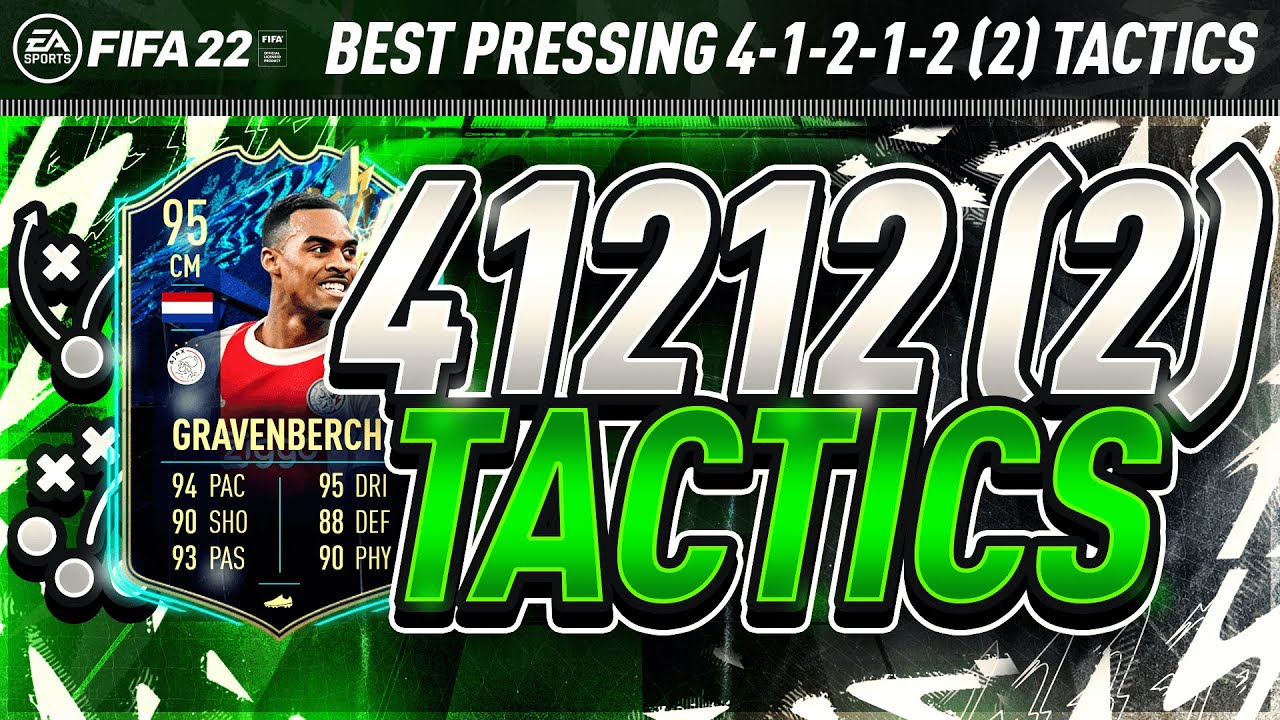 BEST 41212 CUSTOM TACTICS! PRESSING 4-1-2-1-2 (2) META TACTICS & INSTRUCTIONS FIFA 22 ULTIMATE TEAM!