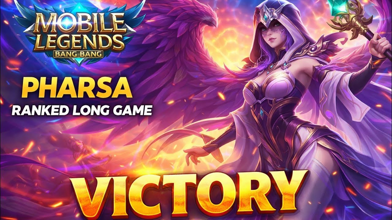Unstoppable Pharsa dominates the midlane 🔥 epic long ranked match victory MLBB