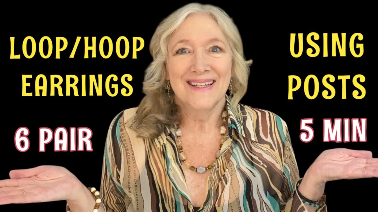 Make 6 PAIR EARRINGS 5 MINUTE Continuous Loop Hoop Post | Beginner Jewelry Making Making