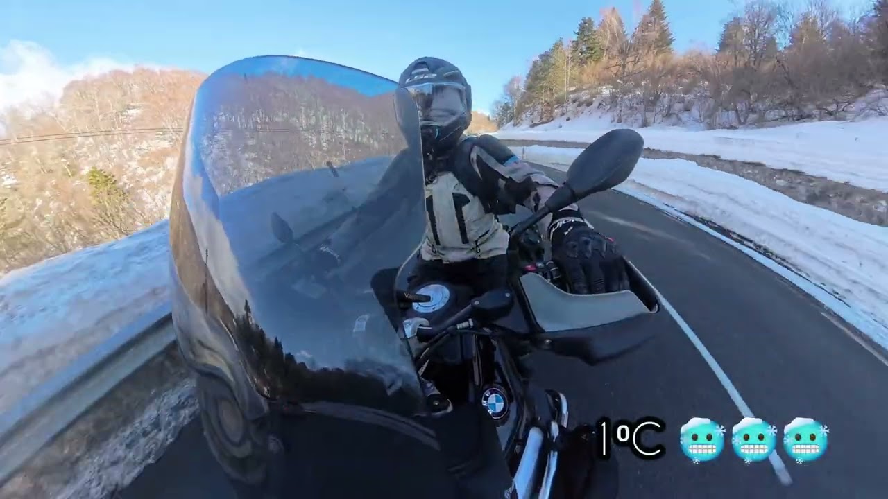 Crossing the Pyrenees in Winter at 1&deg;C ❄️ BMW R1300GS 4K | France to Spain | Road to Morocco