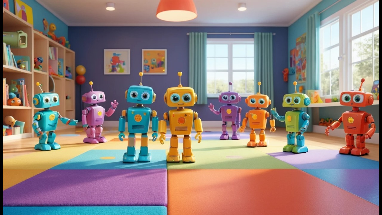Seis Pequeños Robots de Juguete ¡Bip Bip Bip! | Canciones de Tecnología y Números para Niños
