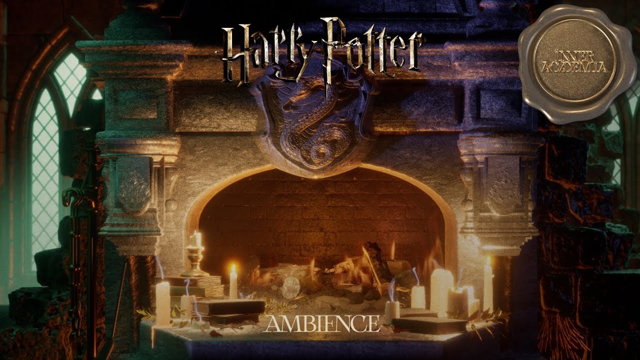 Harry Potter Fireplace (Slytherin Common Room) Ambience 🐍 Study, Focus, Relax