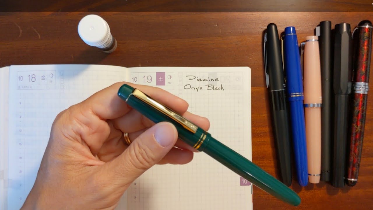 Diamine Onyx Black and Fountain Pens