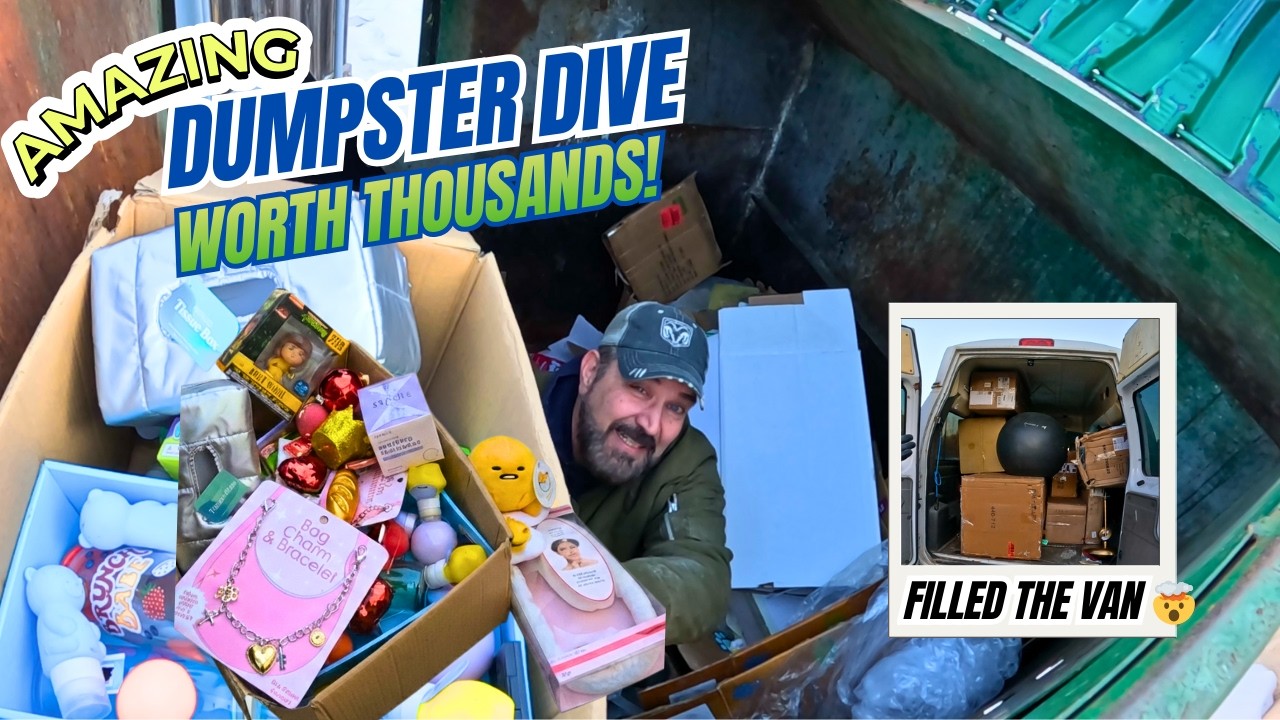 We Found a GOLDMINE Dumpster Diving (Van Completely Full)
