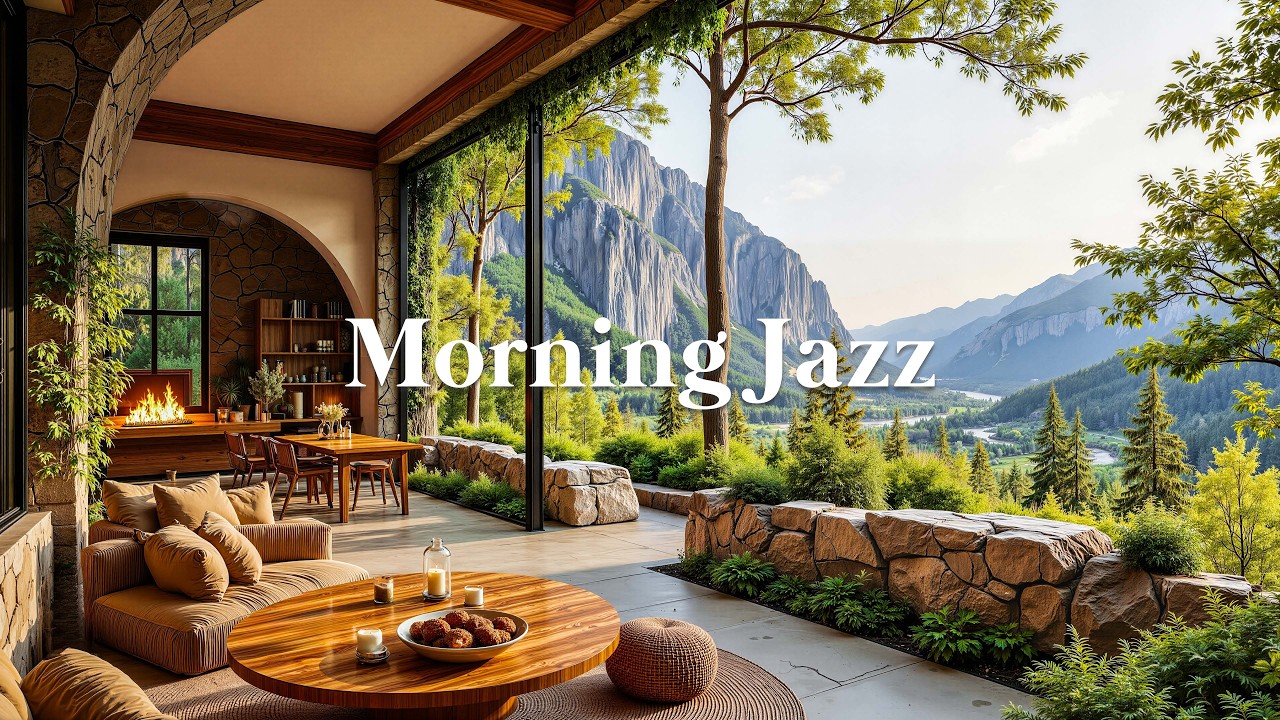 Recovering in a Spring Mountain Porch | Smooth Jazz for Morning Calm & Restoration