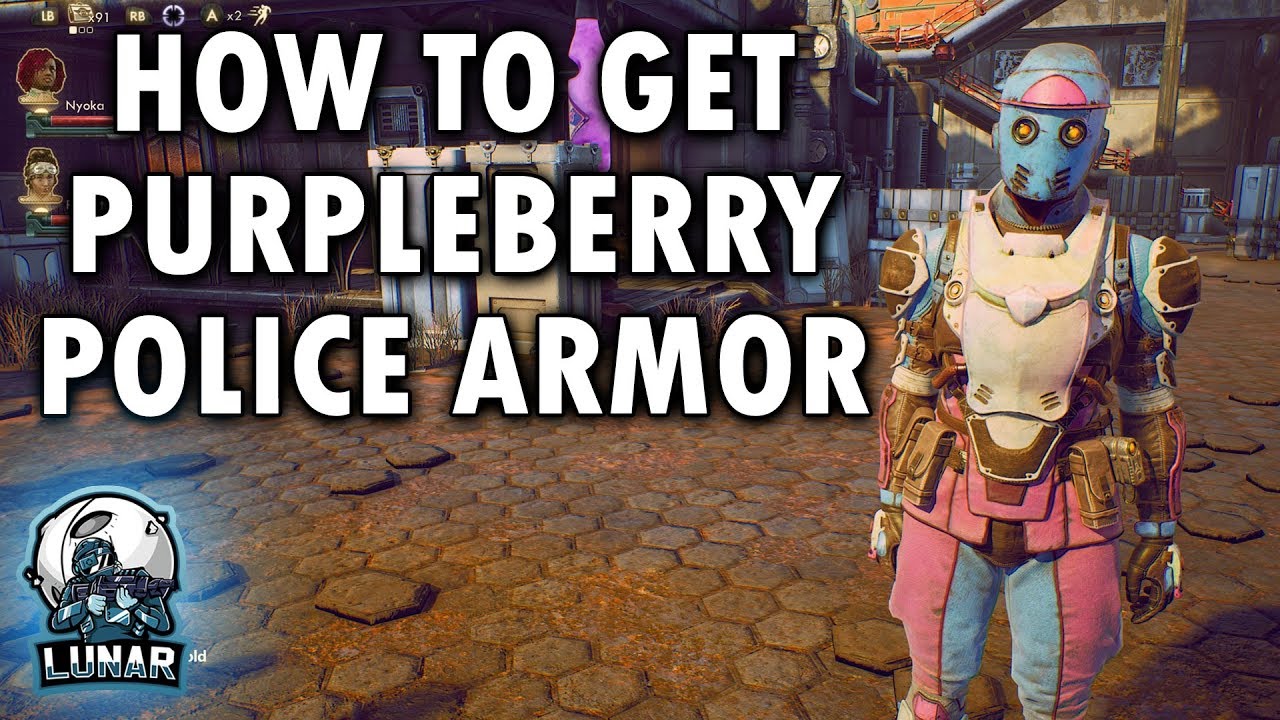 How To Get Unique Purpleberry Police Armor - The Outer Worlds