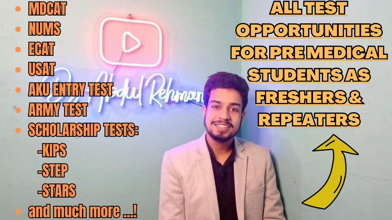 All Tests Pre Medical Students Should Appear In!! Scholarship Tests!! Admission Tests!! Best Prep!!