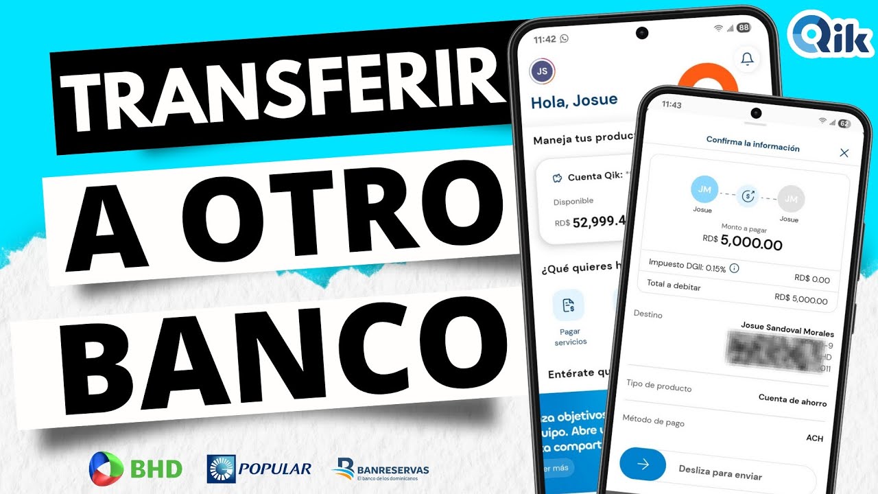 C&oacute;mo hacer TRANSFERENCIA de QIK a otro BANCO 🏦 2026