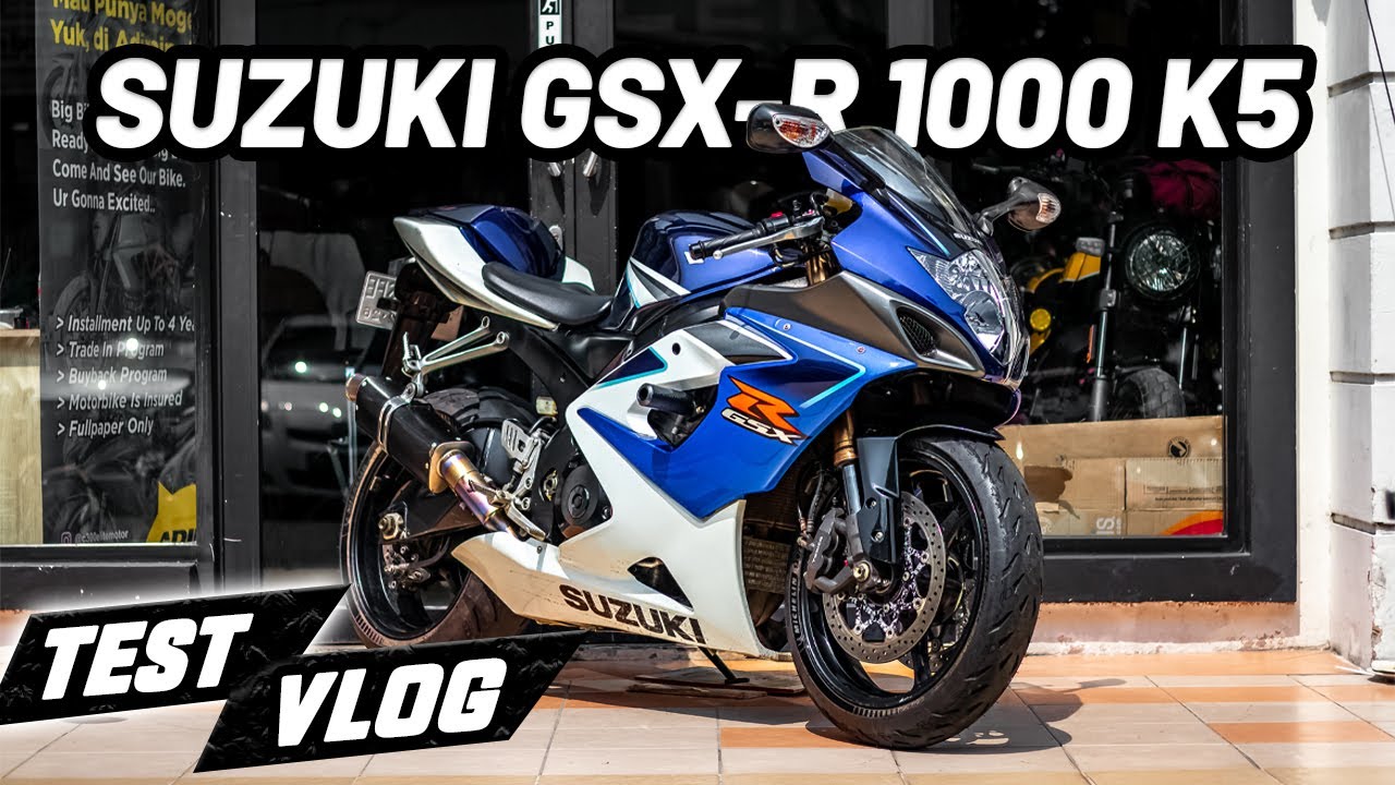 Suzuki GSX-R 1000 2005 Test ride Review | MOGE 1000CC TERNYMAN DI CLASS SPORT BIKE | TestVlog #3