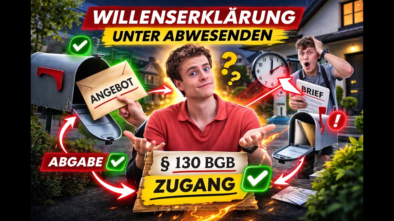 Wirksamkeit von Willenserklärungen (unter Abwesenden)