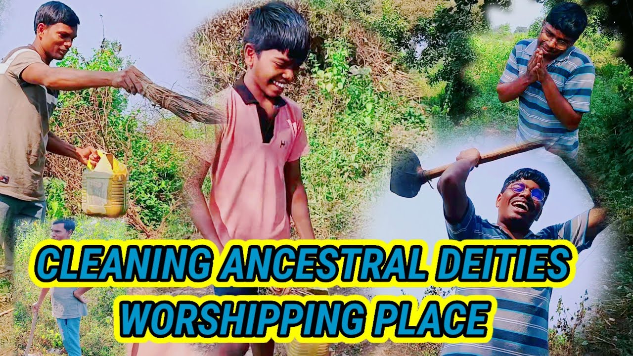 Cleaning Ancestral Deities Worshipping Place. 