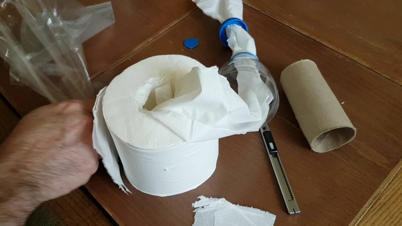 How to make emergency  toilet paper dispenser