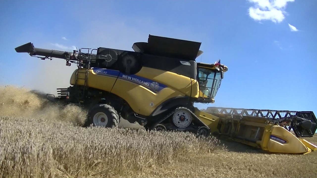 Sklizeň Pšenice s Kombajny New Holland
