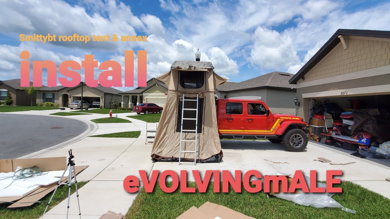 Installing Smittybilt rooftop tent (2783) and Annex(2788) on the Jeep Gladiator Overland