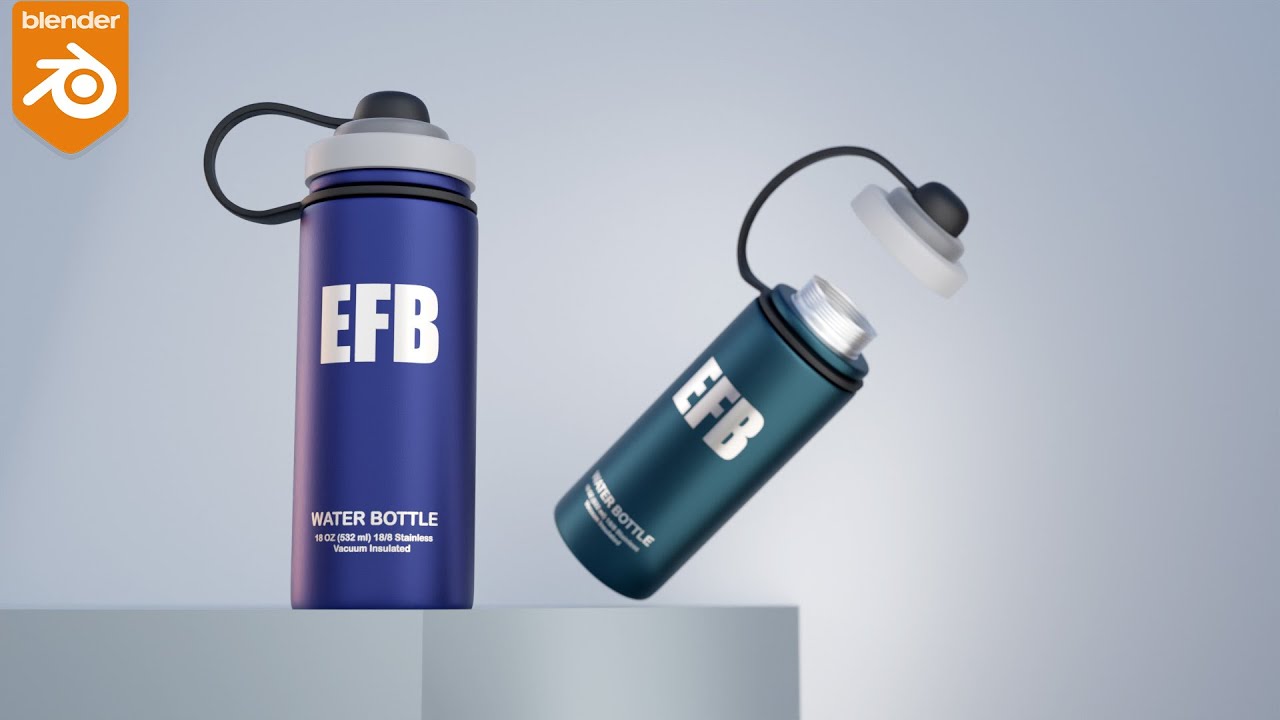 Blender 3D Tutorial: Realistic Product Visualization of a Water Bottle