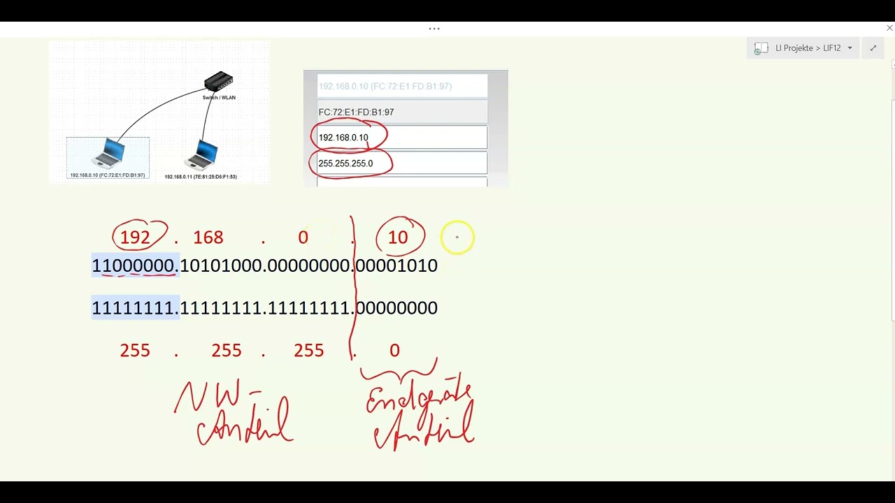Einfaches Netzwerk mit einem Router (Filius)