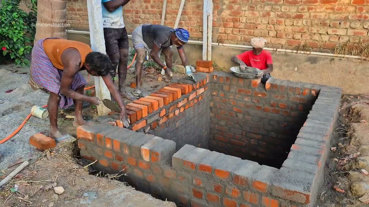 Прочная конструкция резервуара для воды объемом 5000 литров | Строительство водосборного колодца ...