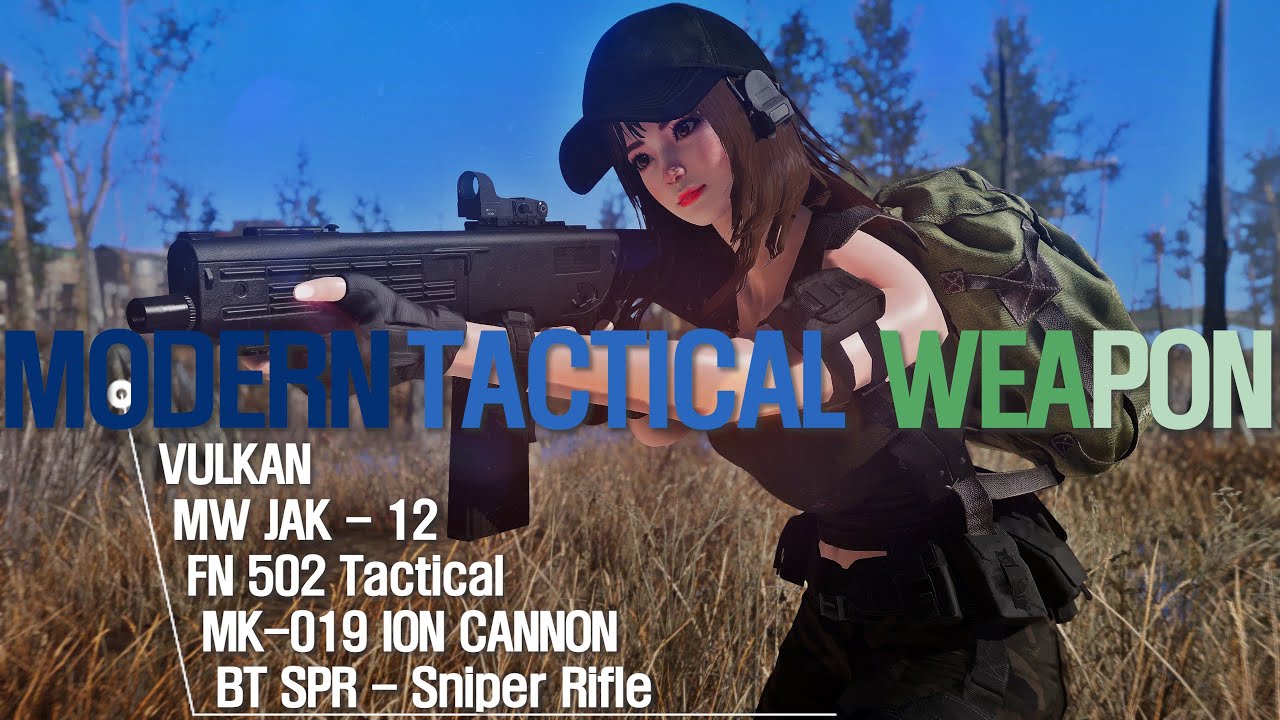 FALLOUT4 MOD I  BT SPR - Sniper Rifle I MW JAK - 12 I FN 502 Tactical I VULKAN I MK-019 ION CANNON