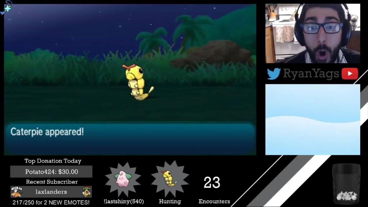 Shiny Caterpie via SOS in Pokemon Sun and Moon