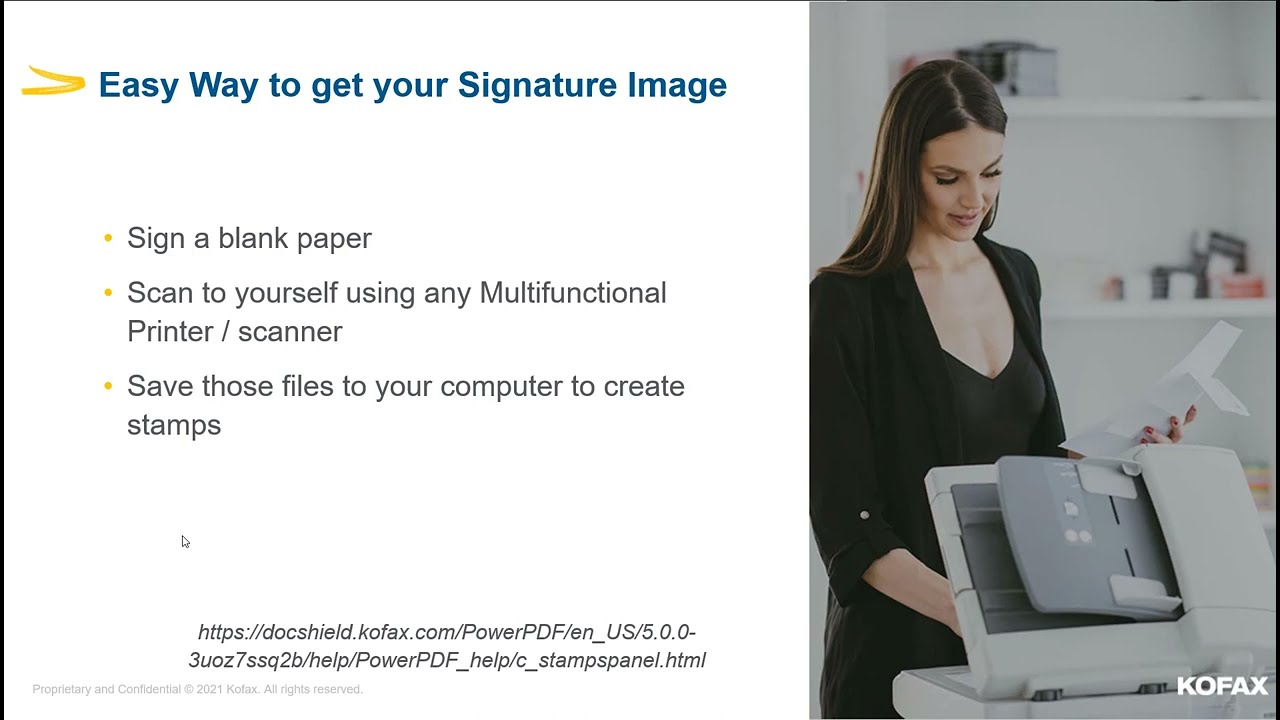 Kofax Power PDF create stamp of your signature