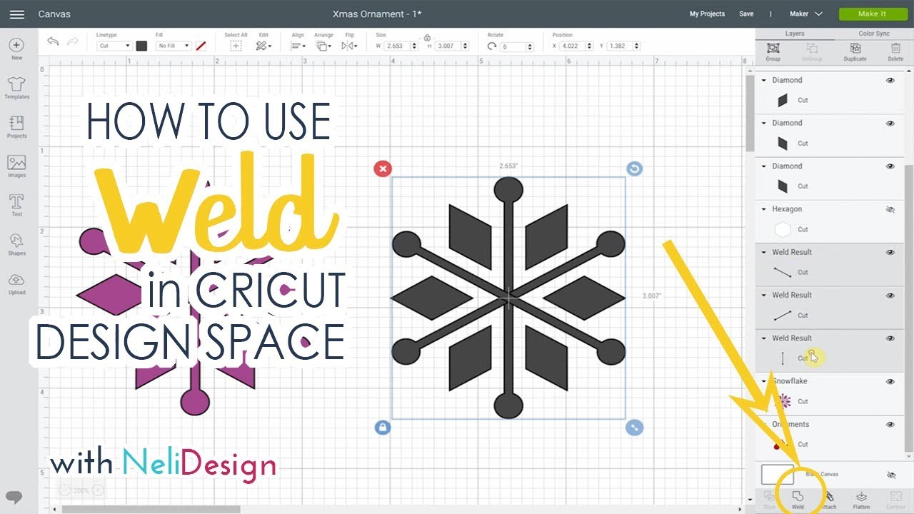 How to use Weld in Cricut Design Space