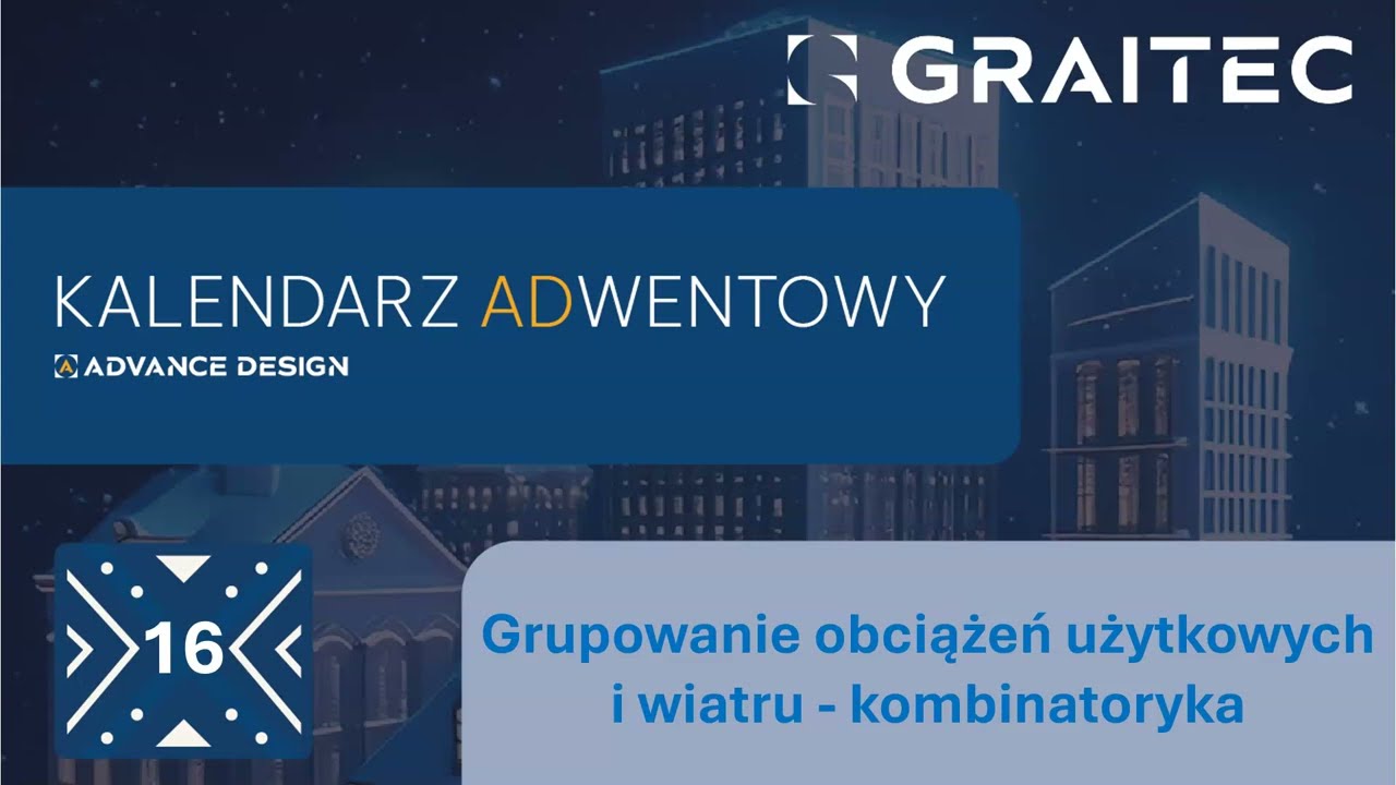 Grupowanie obciążeń użytkowych i wiatru - kombinatoryka | Kalendarz ADwentowy #16