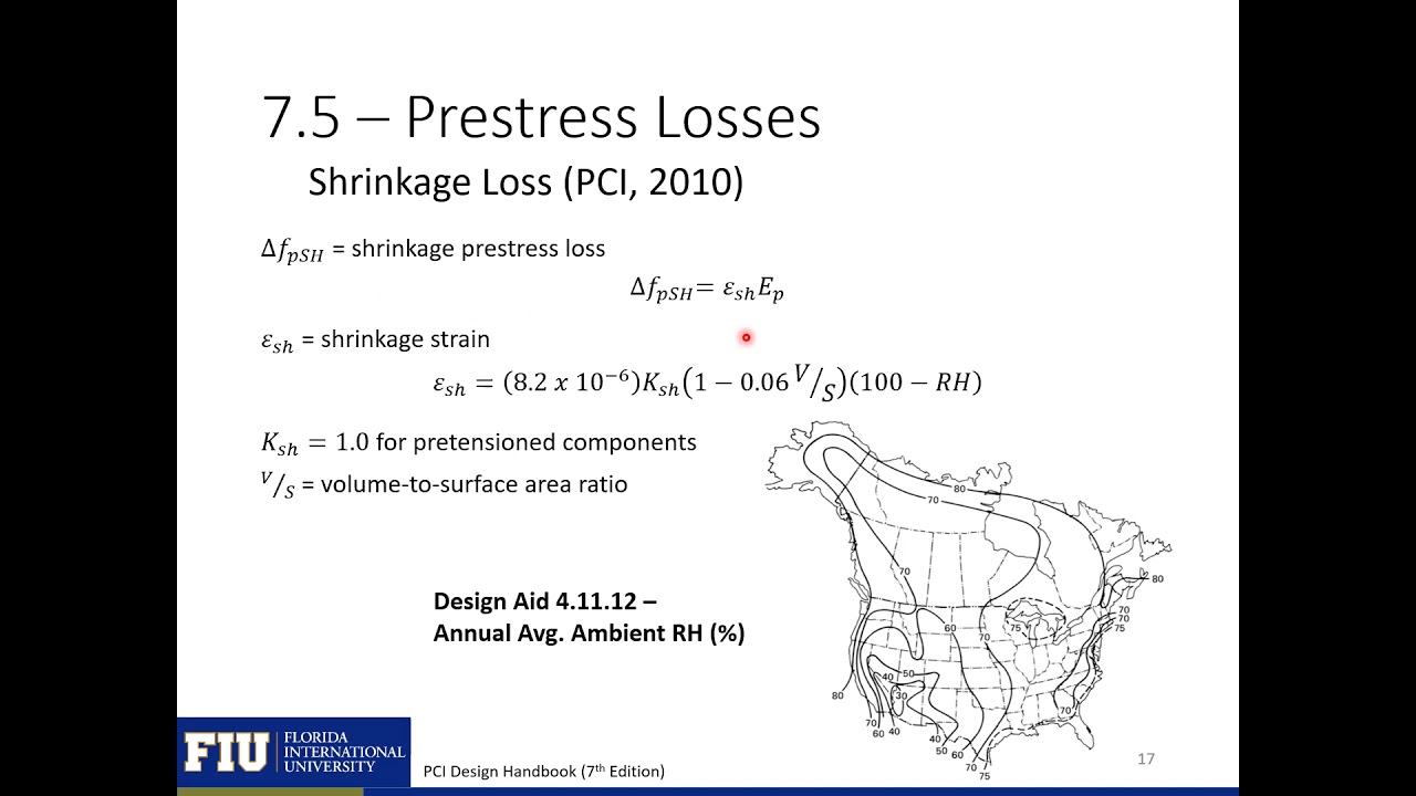 Prestressed Concrete Design - 7 - Stresses with Force-in-the-Tendon Approach