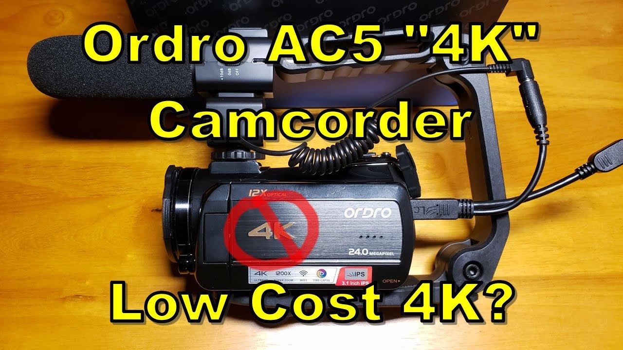 Ordro AC5 4K Camcorder Review and Comparison:  4K or Not 4K