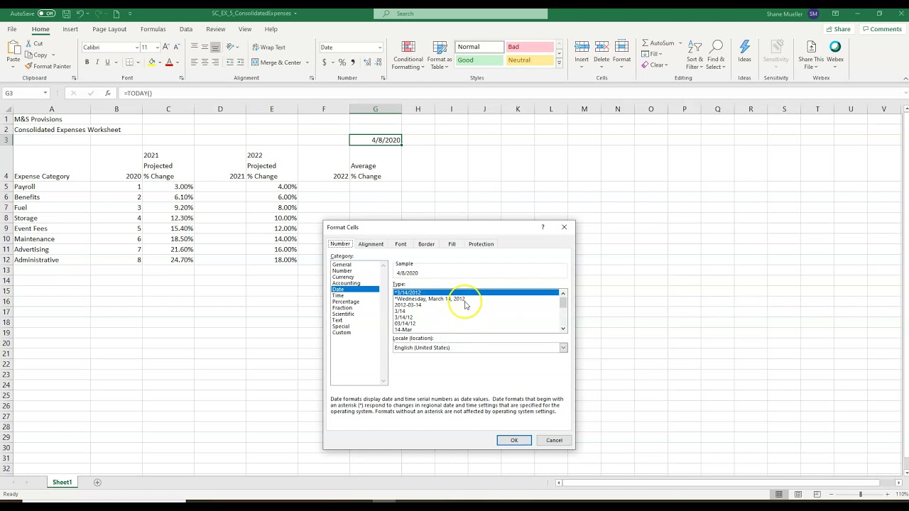 Consolidated Expenses-Template