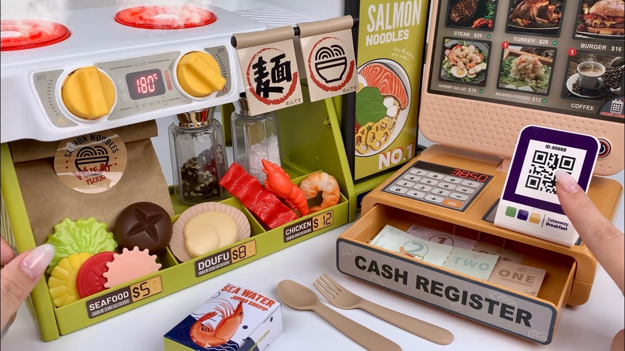 [🐰toy asmr🐰] Cooking with Toys! Kitchen Playset ASMR Satisfying with Unboxing No Talking Review Toys