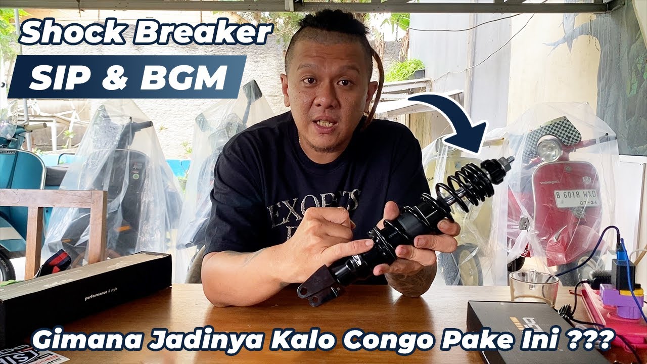 Unboxing Shock BGM dan SIP Untuk Si Buntal Vespa Kongo