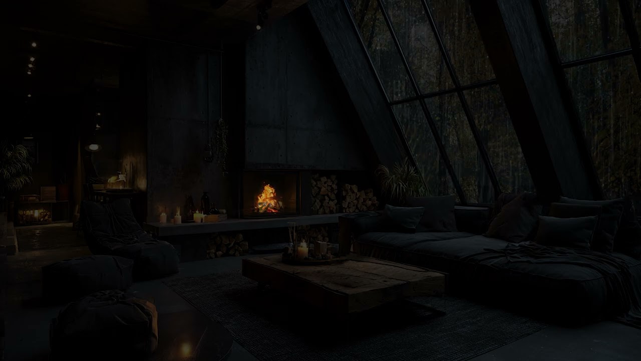 A Slow Rainy Night Wrapped in Gentle Nature Sounds for Studying, Focusing and Resting the Mind
