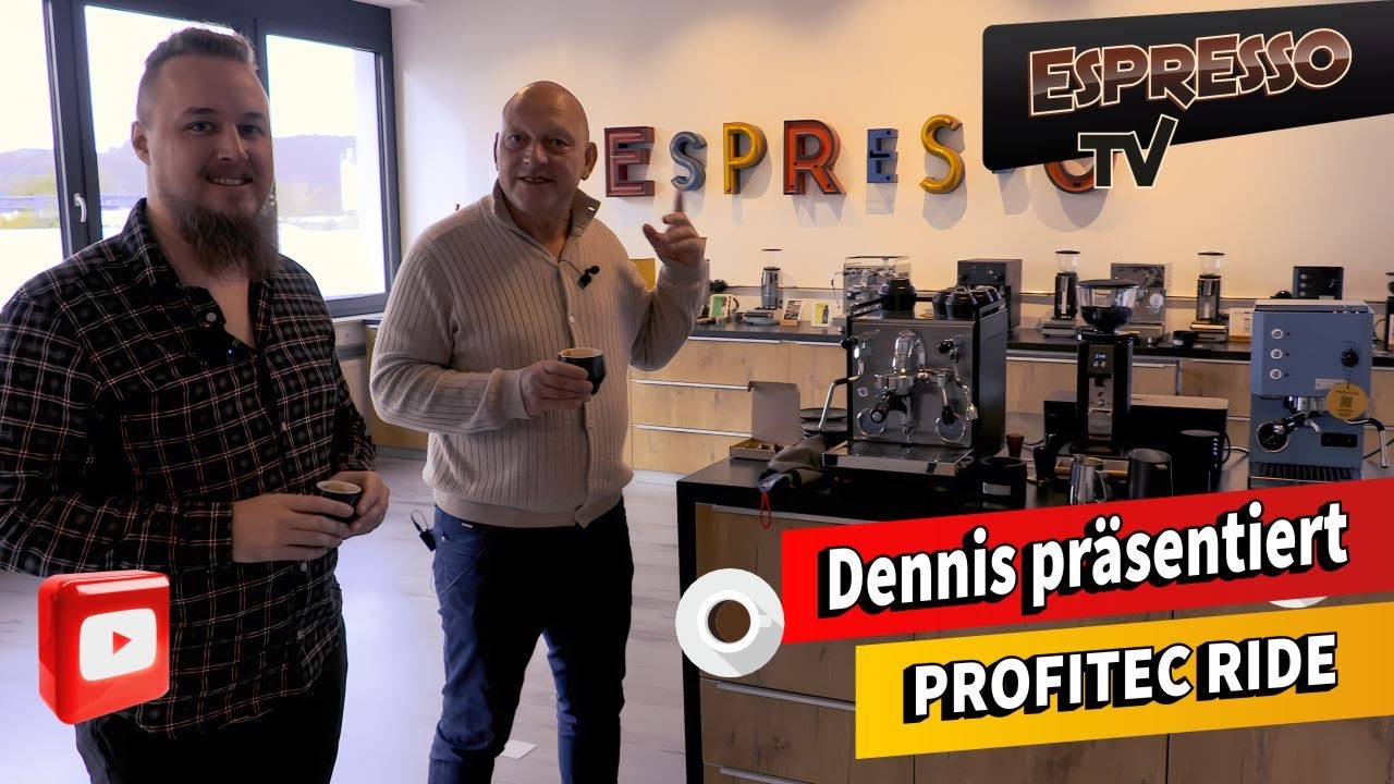 Espresso TV pr&auml;sentiert Profitec Ride zusammen mit Dennis.
