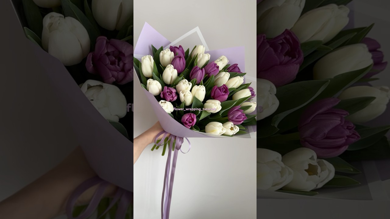 HOW TO WRAP TULIPS IN PAPER  FOR MOTHER&rsquo;S Day | How to wrap flowers 🔥EASY FLOWER WRAPPING TUTORIAL