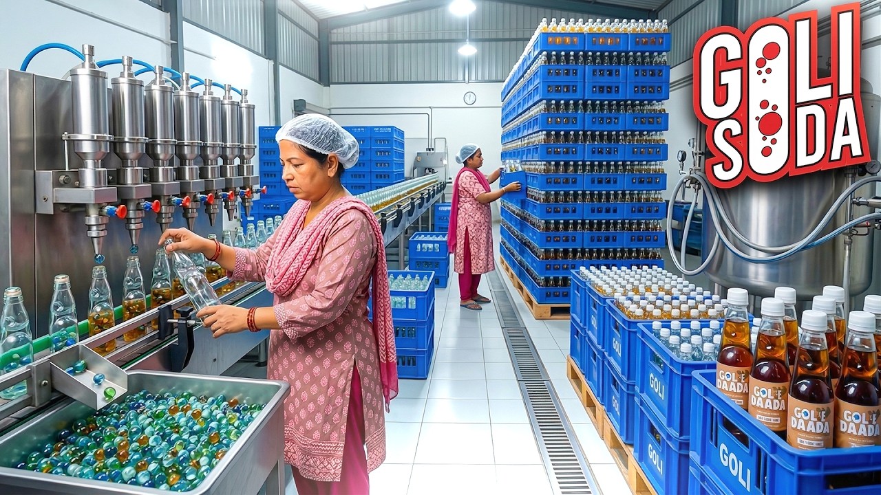 How It's Made: The Iconic Goli Soda (Full Factory Process)