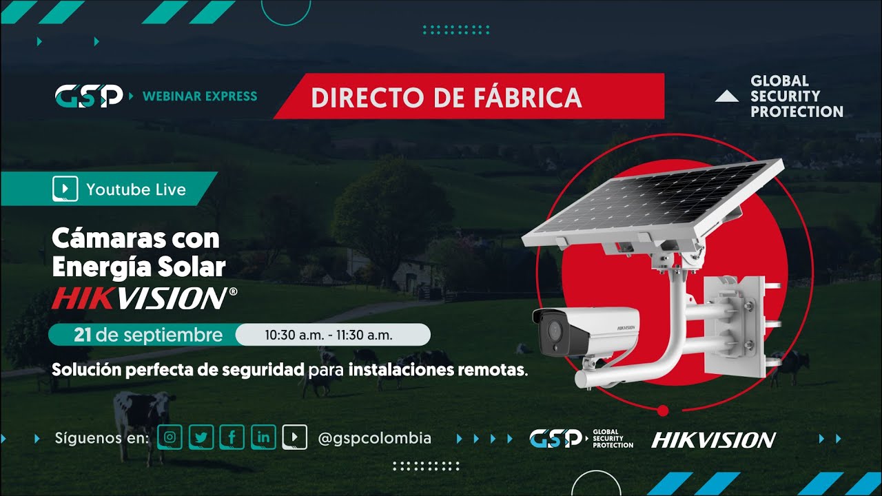 WEBINAR Directo de Fábrica Hikvision: Cámaras Solares, ☀️🏞️ Configuraciones y Parámetros🔒