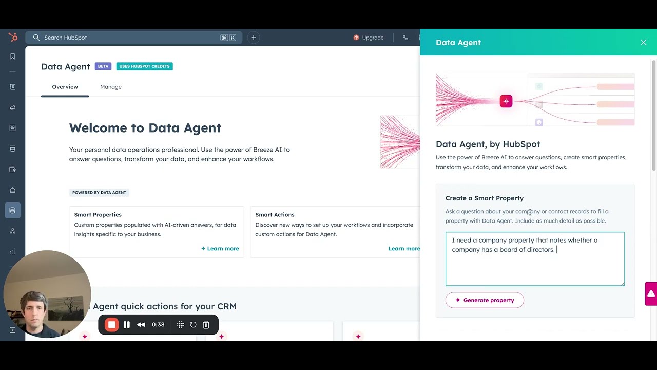 Creating Smart Properties with HubSpot's Data Agent for Better Targeting 📊
